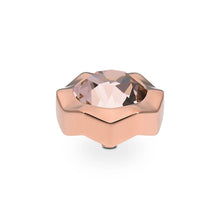 Load image into Gallery viewer, QUDO INTERCHANGEABLE NEMOLI TOP 13MM - VINTAGE ROSE CRYSTAL - ROSE GOLD PLATED
