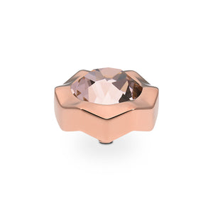 QUDO INTERCHANGEABLE NEMOLI TOP 13MM - VINTAGE ROSE CRYSTAL - ROSE GOLD PLATED