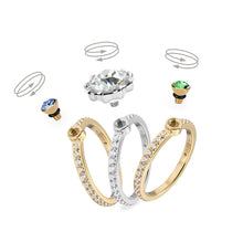 Load image into Gallery viewer, QUDO INTERCHANGEABLE BASE RING ETERNITY - STAINLESS STEEL

