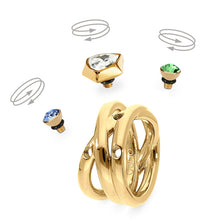 Load image into Gallery viewer, QUDO INTERCHANGEABLE BASE RING SAN MARINO - GOLD PLATED
