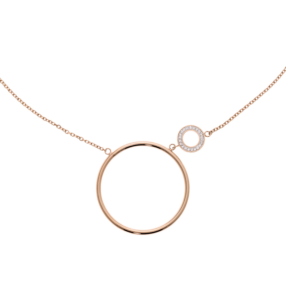 QUDO NECKLACE - BITONTO - ROSE GOLD PLATED S/STEEL