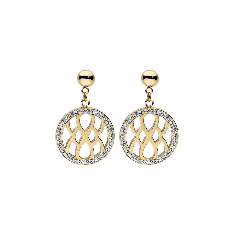 QUDO EARRINGS - CAROLE - GOLD PLATED S/STEEL
