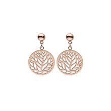 Load image into Gallery viewer, QUDO EARRINGS - CASCIA TREE - ROSE GOLD PLATED S/STEEL
