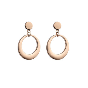 QUDO EARRINGS - ROSSANO - ROSE GOLD PLATED S/STEEL
