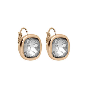 QUDO LUCENA CRYSTAL EARRINGS - GOLD PLATED S/STEEL