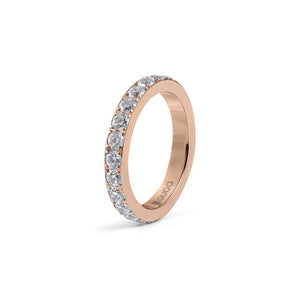 QUDO INTERCHANGEABLE ETERNITY BIG SPACER RING -  ROSE GOLD PLATED STAINLESS STEEL