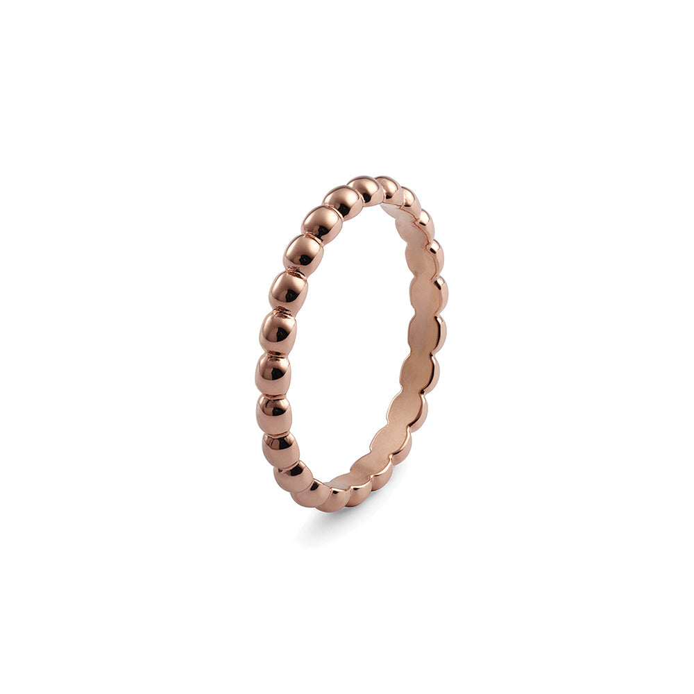 QUDO INTERCHANGEABLE MATINO SPACER RING - ROSE GOLD PLATED STAINLESS STEEL