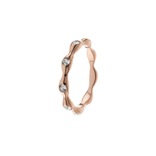 Load image into Gallery viewer, QUDO INTERCHANGEABLE STIA SPACER RING - ROSE GOLD &amp; CZ
