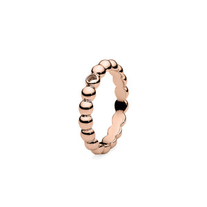 QUDO INTERCHANGEABLE BASE RING VEROLI - ROSE GOLD PLATED STAINLESS STEEL