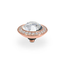 Load image into Gallery viewer, QUDO INTERCHANGEABLE TONDO DELUXE TOP 13MM - EUROPEAN CRYSTAL - ROSE GOLD PLATED
