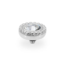 Load image into Gallery viewer, QUDO INTERCHANGEABLE GHIARE TOP 11MM - CRYSTAL - STAINLESS STEEL
