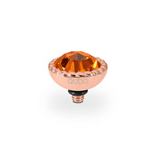 Load image into Gallery viewer, QUDO INTERCHANGEABLE BOCCONI TOP 11MM - SUN CRYSTAL - ROSE GOLD PLATED
