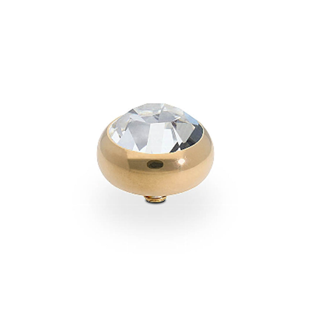 QUDO INTERCHANGEABLE SESTO TOP 10MM - EUROPEAN CRYSTAL - GOLD PLATED