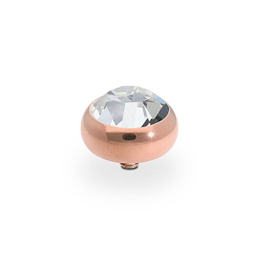 QUDO INTERCHANGEABLE SESTO TOP 10MM - EUROPEAN CRYSTAL - ROSE GOLD PLATED