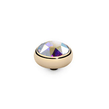 Load image into Gallery viewer, QUDO INTERCHANGEABLE SESTO TOP 10MM - AURORA BOREALE EUROPEAN CRYSTAL - GOLD PLATED
