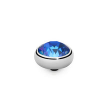 Load image into Gallery viewer, QUDO INTERCHANGEABLE SESTO TOP 10MM - ROYAL BLUE DELITE EUROPEAN CRYSTAL - STAINLESS STEEL
