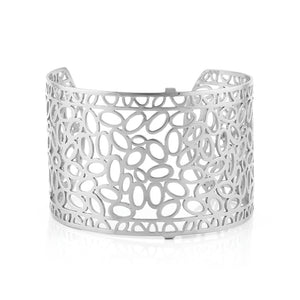 QUDO MY BANGLES - PEBBLE WIDE - STAINLESS STEEL