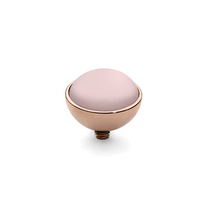 QUDO INTERCHANGEABLE BOTTONE TOP 11.5MM - PASTEL ROSE EUROPEAN CRYSTAL PEARL - ROSE GOLD PLATED