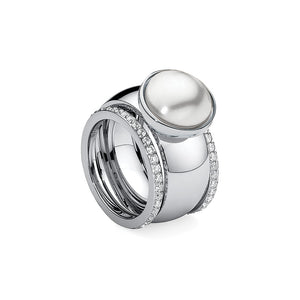 QUDO INTERCHANGEABLE ETERNITY SPACER RING -  STAINLESS STEEL