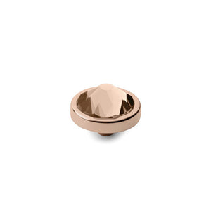 QUDO INTERCHANGEABLE CANINO TOP 9MM - SILK EUROPEAN CRYSTAL - ROSE GOLD PLATED