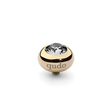 Load image into Gallery viewer, QUDO INTERCHANGEABLE TONDO TOP 10MM - EUROPEAN CRYSTAL - GOLD PLATED
