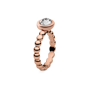 QUDO INTERCHANGEABLE PIAVE TOP 9x11MM - EUROPEAN CRYSTAL - ROSE GOLD PLATED