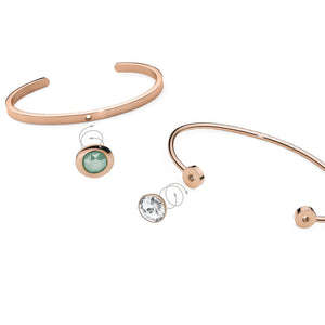 QUDO INTERCHANGEABLE BANGLE - ROSE GOLD PLATED S/STEEL