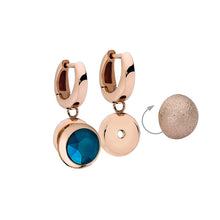Load image into Gallery viewer, QUDO INTERCHANGEABLE SENZA TOP 10MM - ROSE GOLD SPARKLE - ROSE GOLD PLATED
